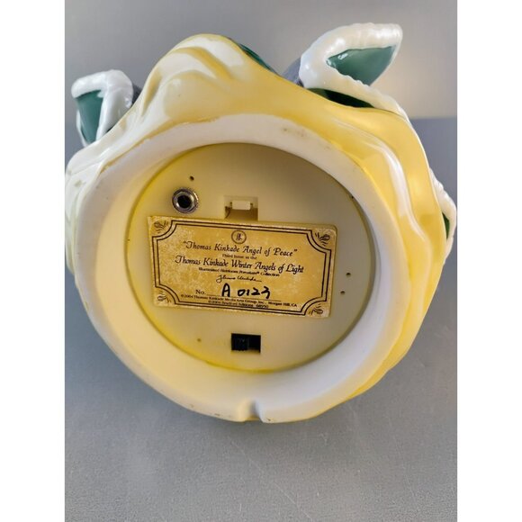 Thomas Kinkade Winter Angels of Light #3 Angel of Peace Illuminated 8" Figurine - Picture 7 of 7